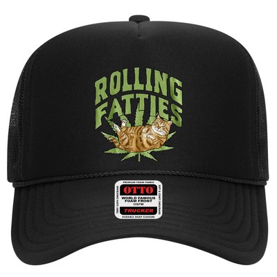 Vintage Rolling Fatties Cat Retro Kitty Kitten Trucker Hat
