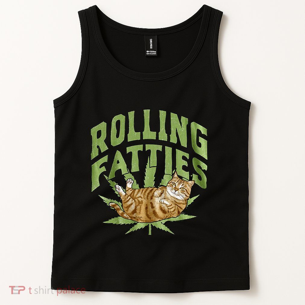 Vintage Rolling Fatties Cat Retro Kitty Kitten Tank Top