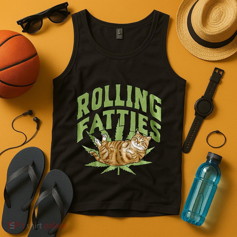 Vintage Rolling Fatties Cat Retro Kitty Kitten Tank Top