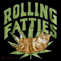 Vintage Rolling Fatties Cat Retro Kitty Kitten Tank Top