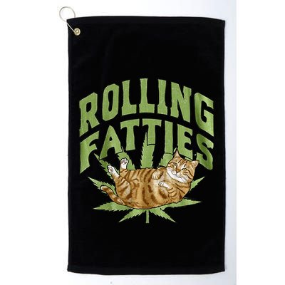 Vintage Rolling Fatties Cat Retro Kitty Kitten Golf Towel