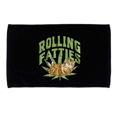 Vintage Rolling Fatties Cat Retro Kitty Kitten Microfiber Hand Towel