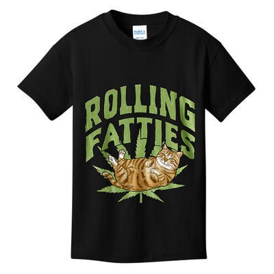 Vintage Rolling Fatties Cat Retro Kitty Kitten Kids T-Shirt