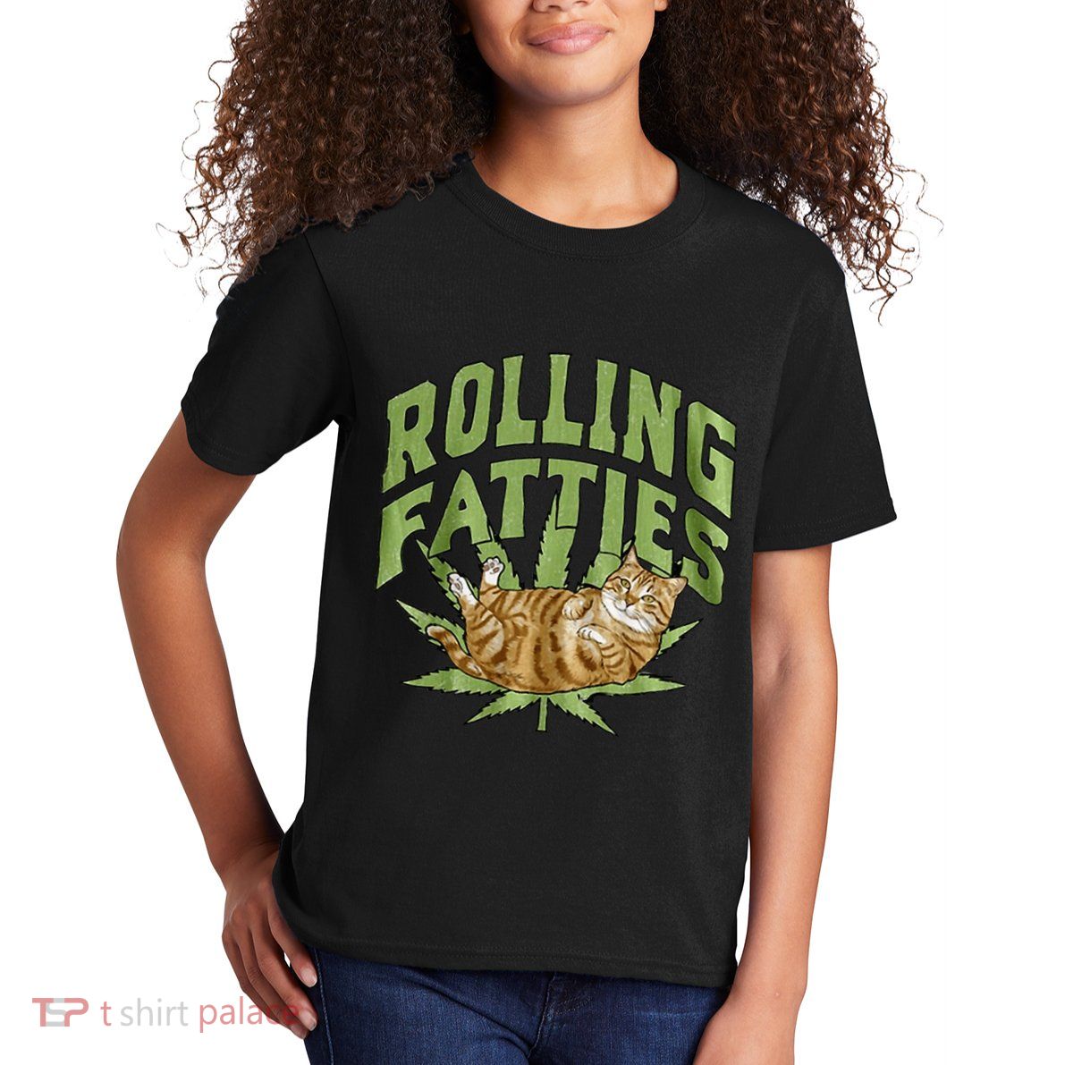 Vintage Rolling Fatties Cat Retro Kitty Kitten Kids T-Shirt