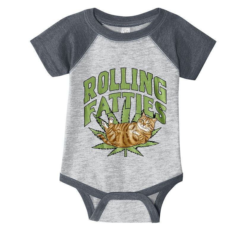 Vintage Rolling Fatties Cat Retro Kitty Kitten Infant Baby Jersey Bodysuit