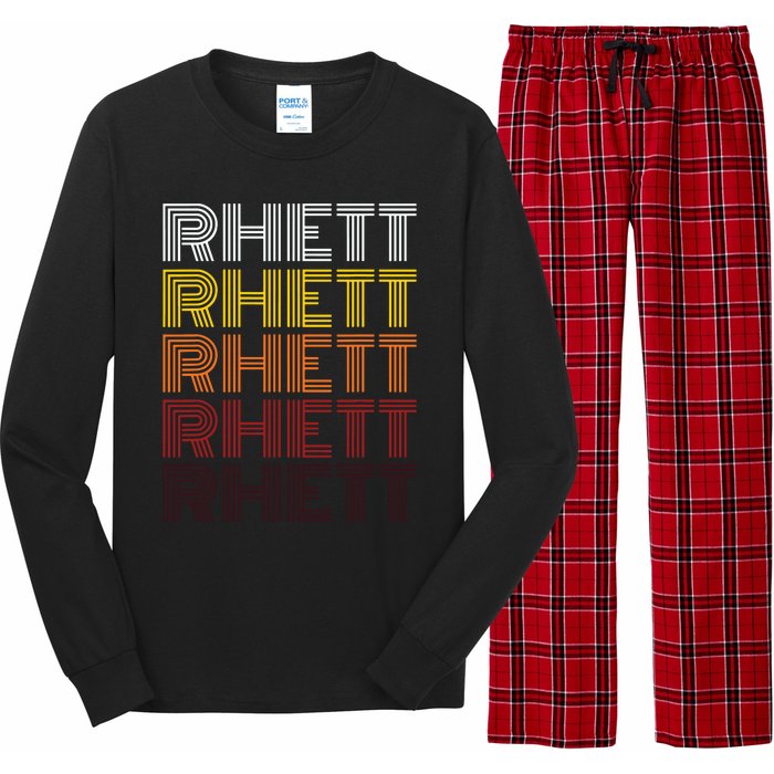 Vintage Rhett First Name Rhett Long Sleeve Pajama Set