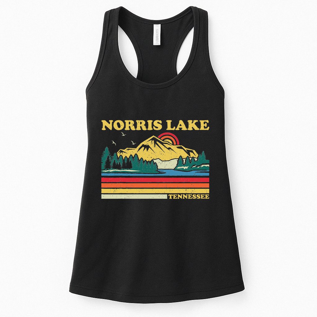 Vintage Retro Family Vacation Tennessee Norris Lake Womens Tank Top