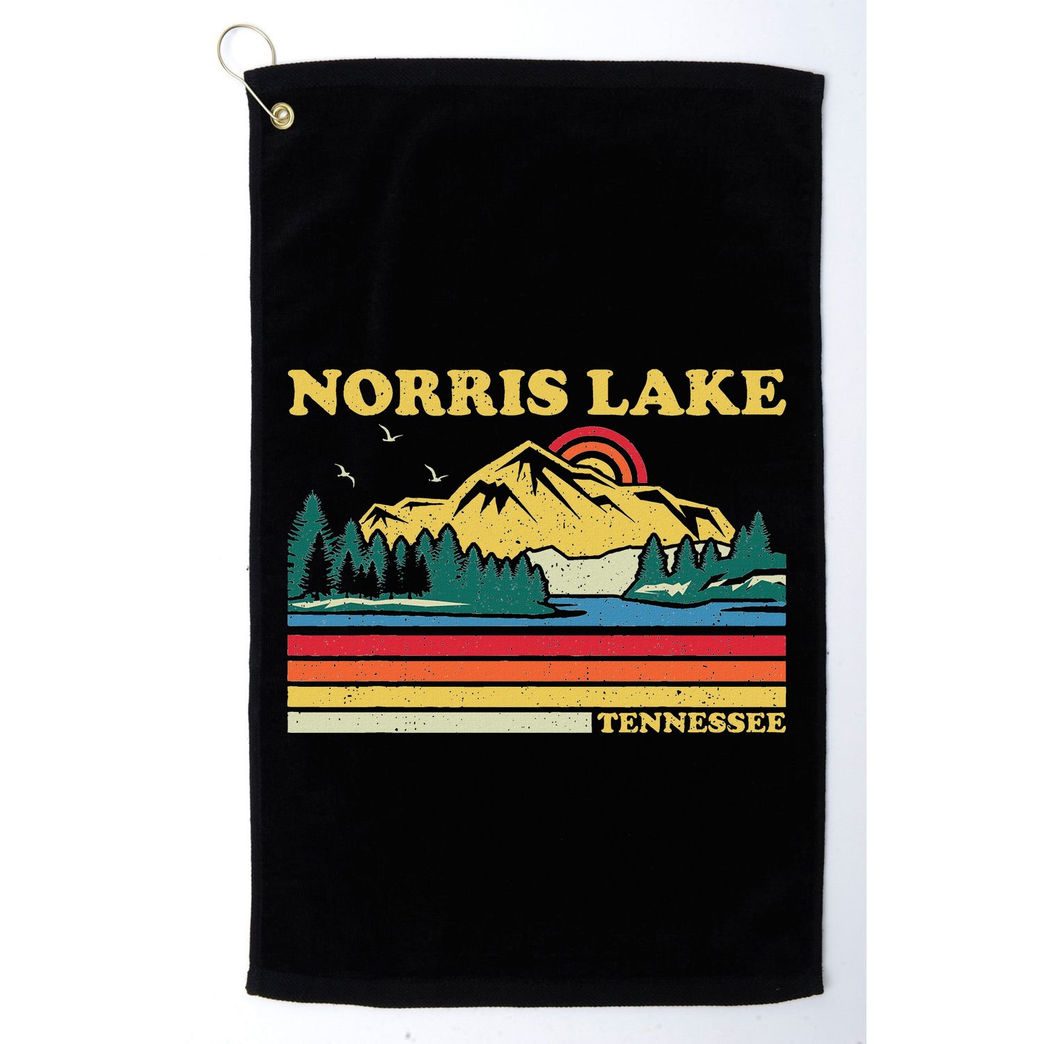 Vintage Retro Family Vacation Tennessee Norris Lake Golf Towel