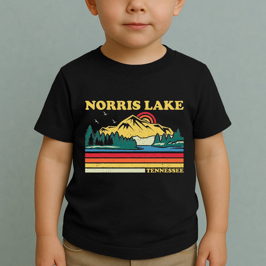 Vintage Retro Family Vacation Tennessee Norris Lake Toddler T-Shirt