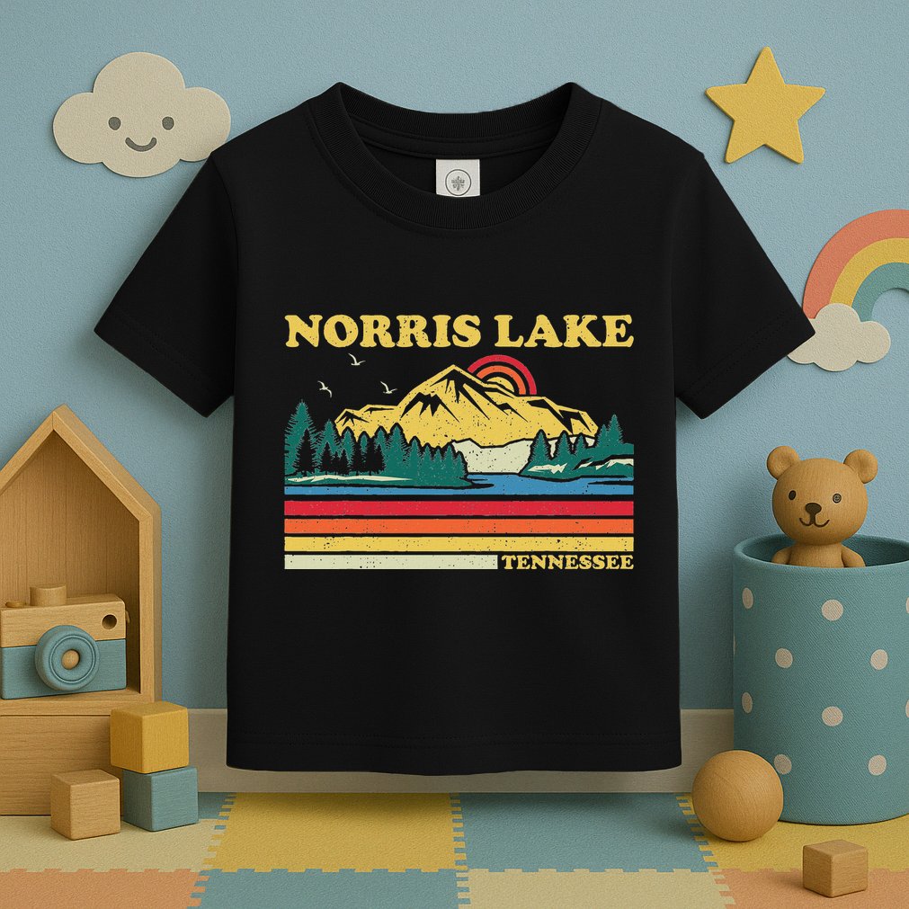 Vintage Retro Family Vacation Tennessee Norris Lake Toddler T-Shirt