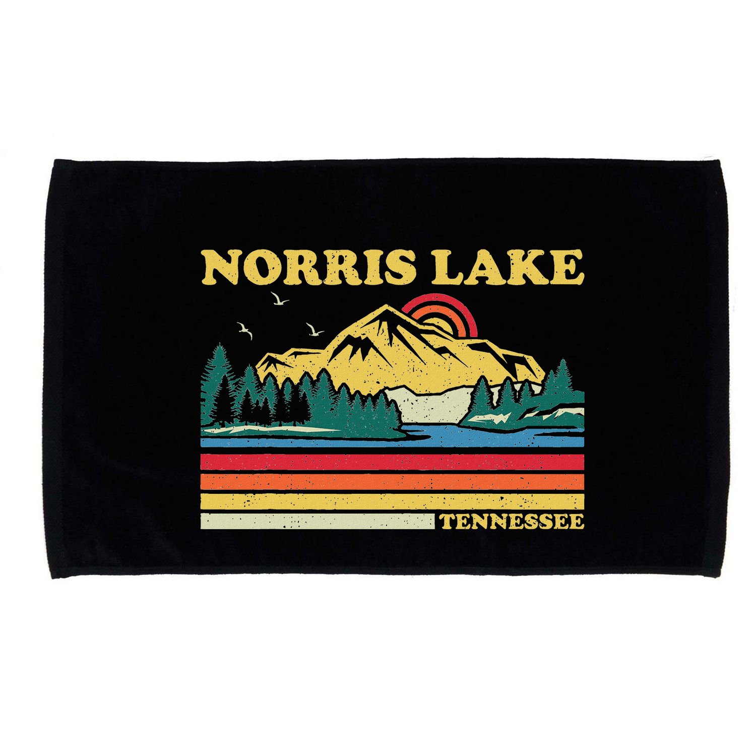 Vintage Retro Family Vacation Tennessee Norris Lake Microfiber Hand Towel