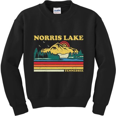 Vintage Retro Family Vacation Tennessee Norris Lake Kids Sweatshirt