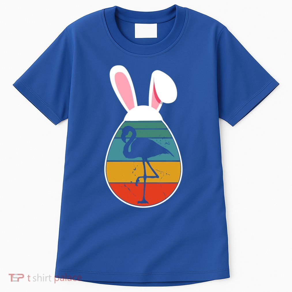 Vintage Retro Flamingo In Easter Egg Bunny Flamingo Lover Gift Tall T-Shirt