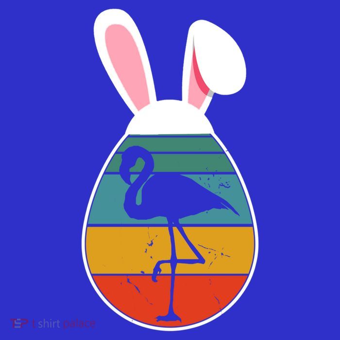 Vintage Retro Flamingo In Easter Egg Bunny Flamingo Lover Gift Tall T-Shirt
