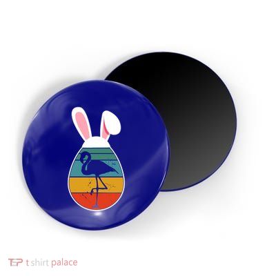 Vintage Retro Flamingo In Easter Egg Bunny Flamingo Lover Gift Magnet