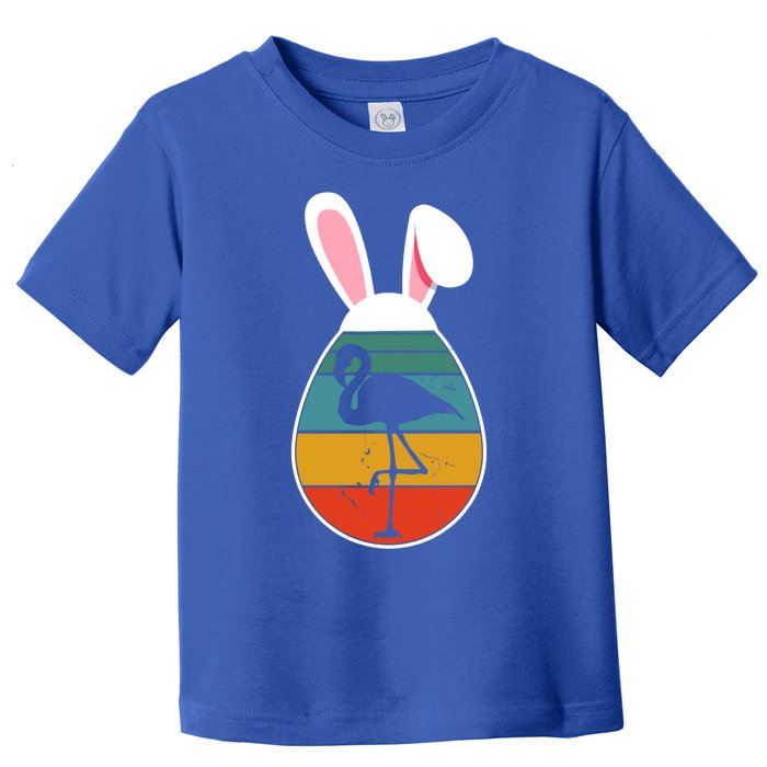 Vintage Retro Flamingo In Easter Egg Bunny Flamingo Lover Gift Toddler T-Shirt