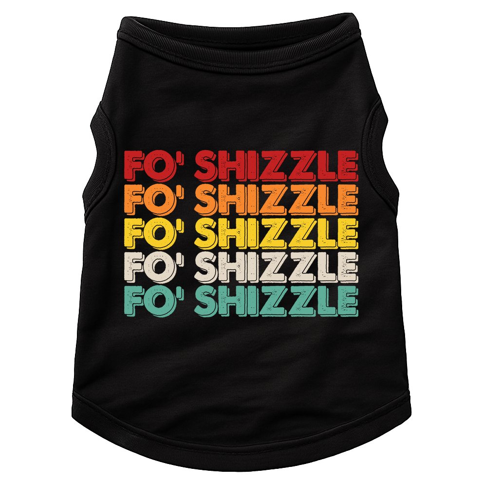 Vintage Retro Fo' Shizzle Doggie Tank