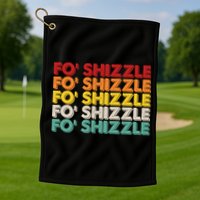 Vintage Retro Fo' Shizzle Golf Towel