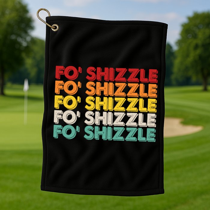 Vintage Retro Fo' Shizzle Golf Towel