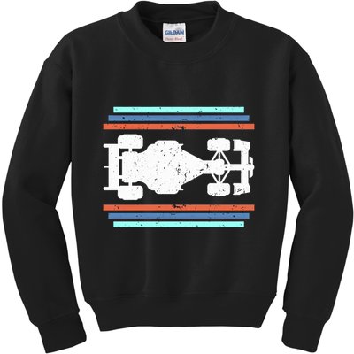 Vintage Retro Formula Racing Racing Party Funny Gift Kids Sweatshirt