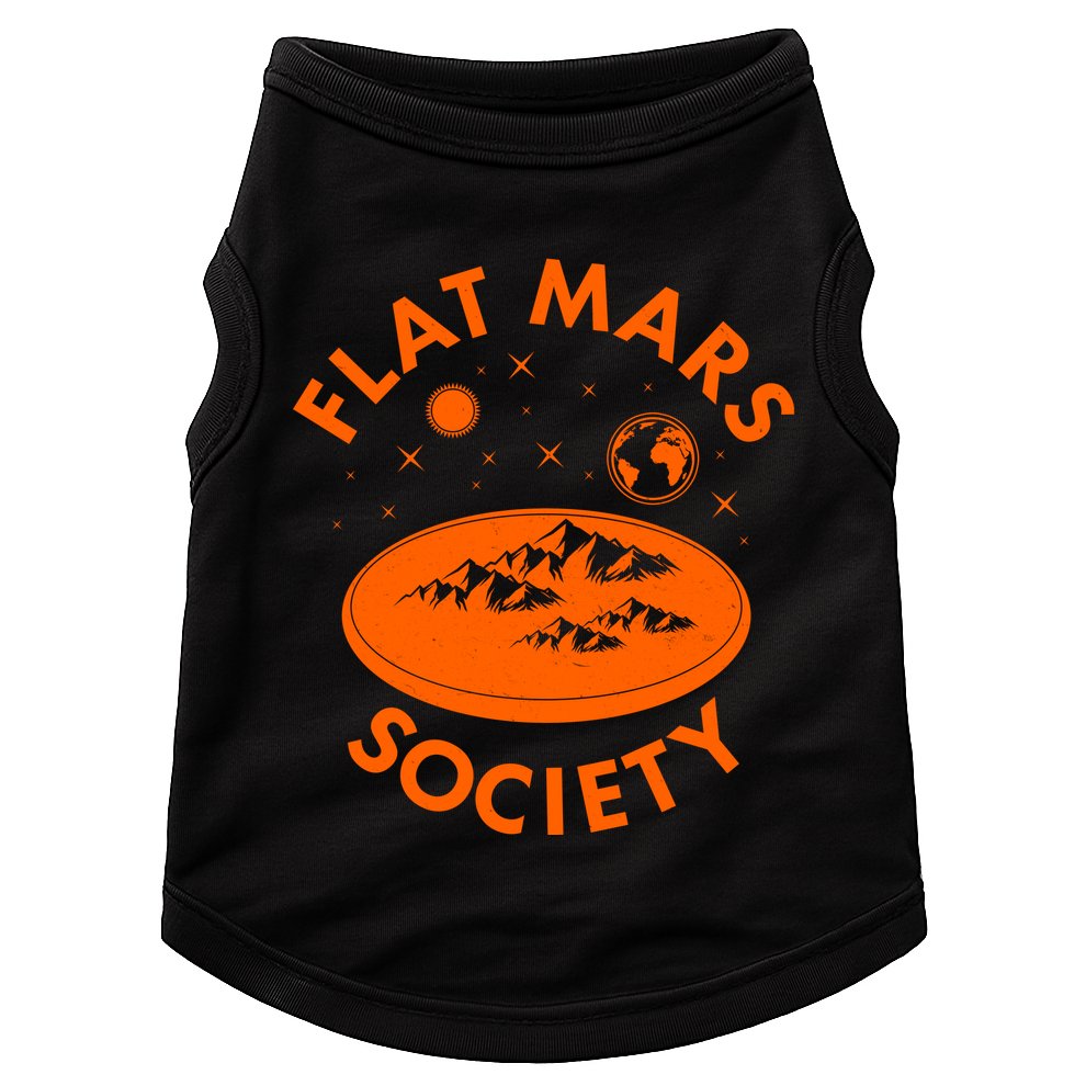 Vintage Retro Flat Mars Society Doggie Tank