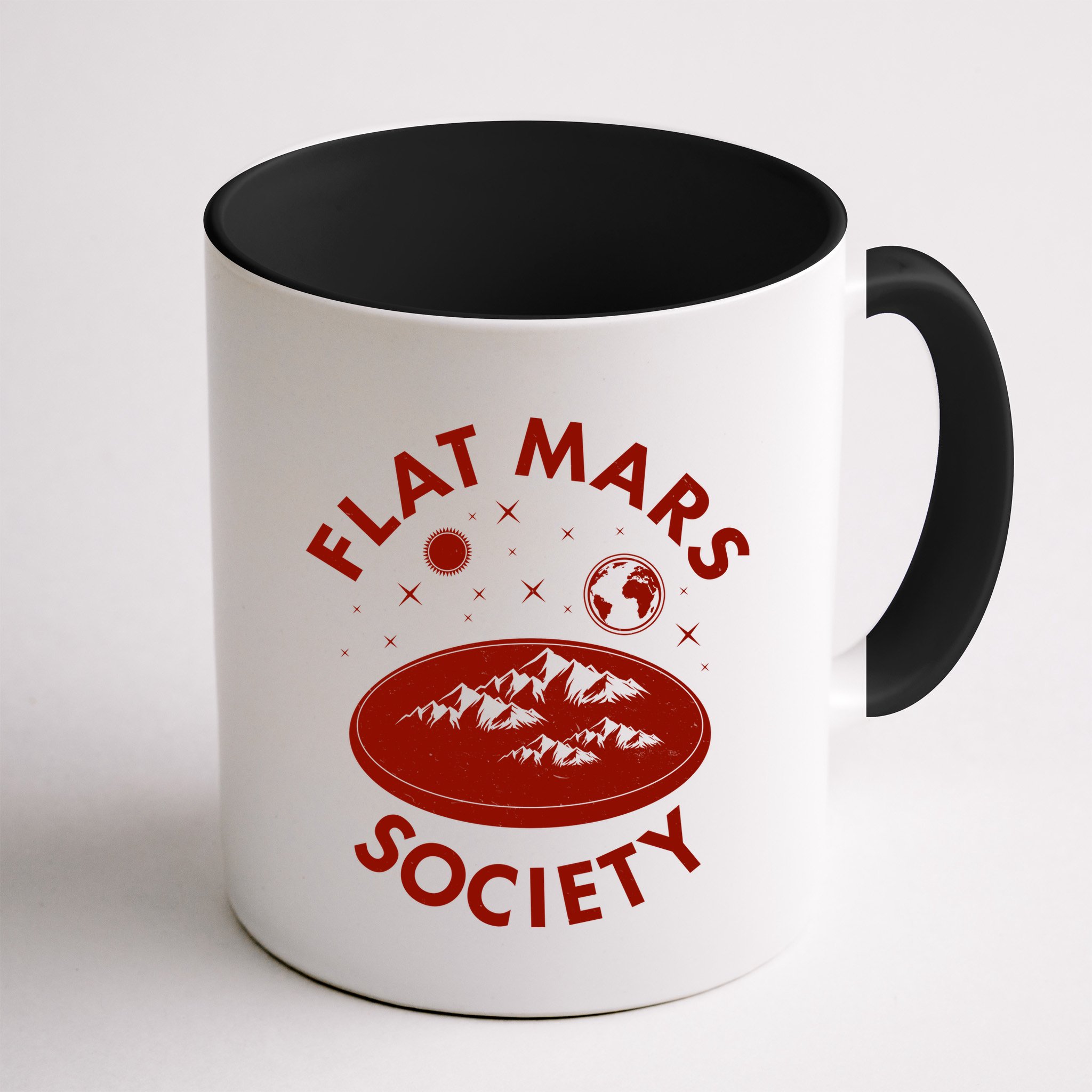 Vintage Retro Flat Mars Society Mug