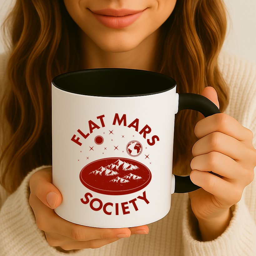 Vintage Retro Flat Mars Society Mug