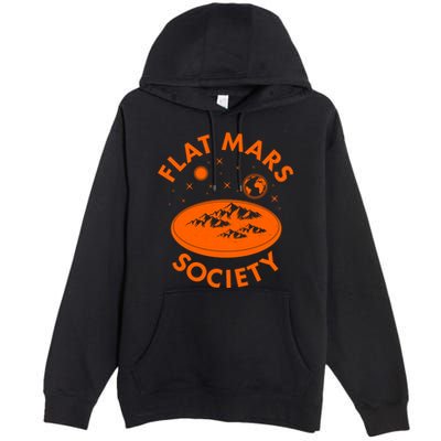 Vintage Retro Flat Mars Society Premium Pullover Hoodie