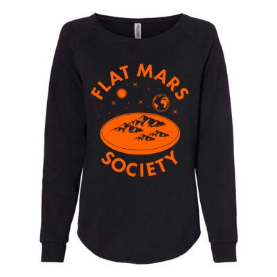 Vintage Retro Flat Mars Society Womens California Wash Sweatshirt