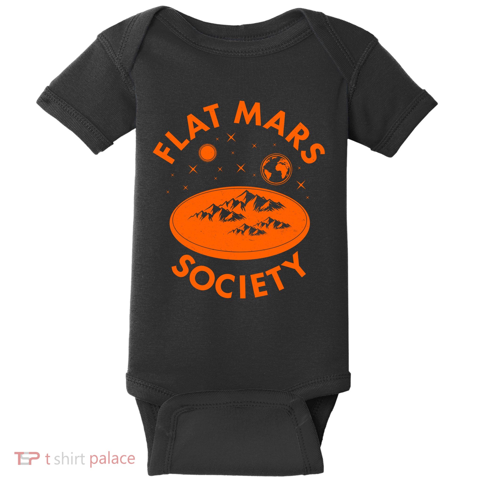 Vintage Retro Flat Mars Society Baby Bodysuit