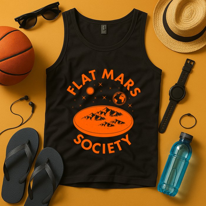 Vintage Retro Flat Mars Society Tank Top