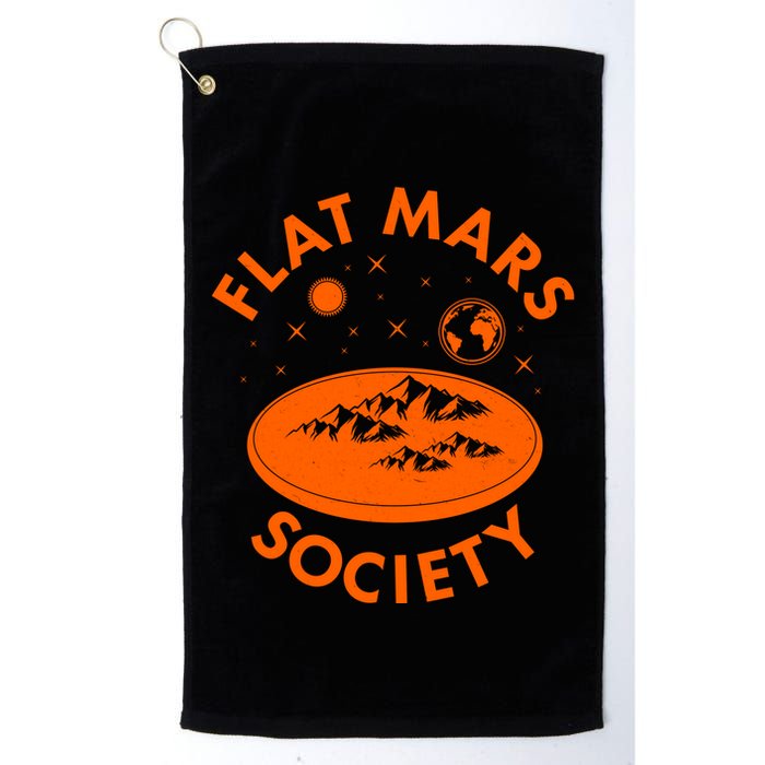 Vintage Retro Flat Mars Society Golf Towel
