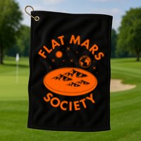 Vintage Retro Flat Mars Society Golf Towel