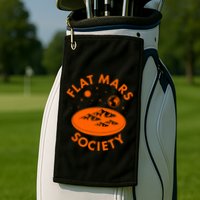 Vintage Retro Flat Mars Society Golf Towel