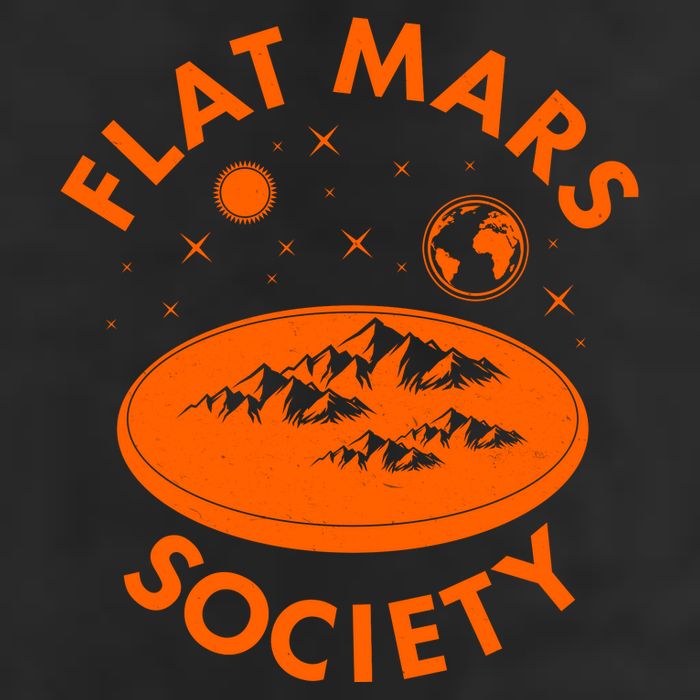 Vintage Retro Flat Mars Society Golf Towel
