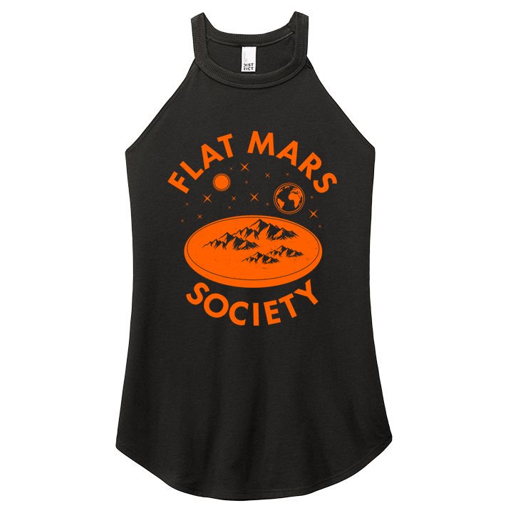 Vintage Retro Flat Mars Society Women's Perfect Tri Rocker Tank