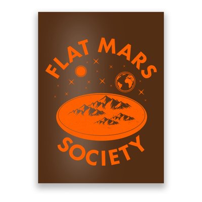Vintage Retro Flat Mars Society Poster