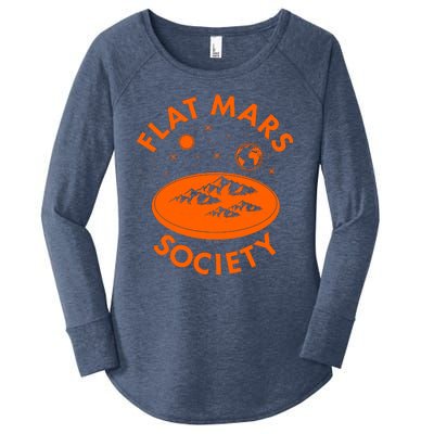 Vintage Retro Flat Mars Society Women's Perfect Tri Tunic Long Sleeve Shirt