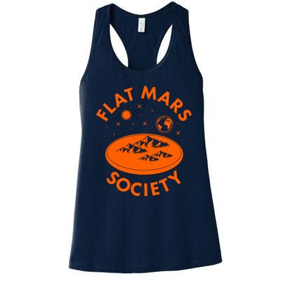 Vintage Retro Flat Mars Society Women's Racerback Tank