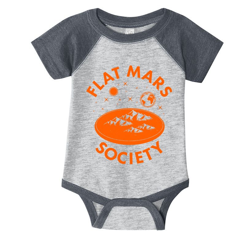 Vintage Retro Flat Mars Society Infant Baby Jersey Bodysuit
