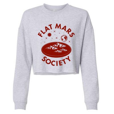 Vintage Retro Flat Mars Society Cropped Pullover Crew