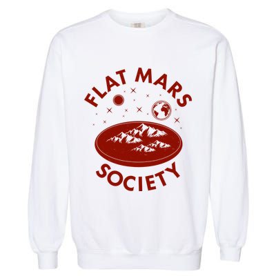 Vintage Retro Flat Mars Society Garment-Dyed Sweatshirt