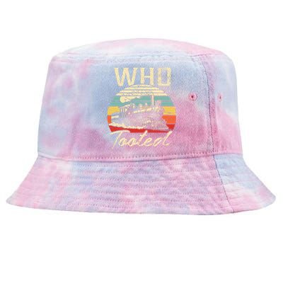 Vintage Retro Funny Train Lover Wo Who Tooted Train  Tie-Dyed Bucket Hat