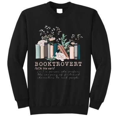 Vintage Retro Floral Booktrovert Book Reader Lover Sweatshirt