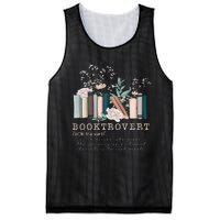 Vintage Retro Floral Booktrovert Book Reader Lover Mesh Reversible Basketball Jersey Tank