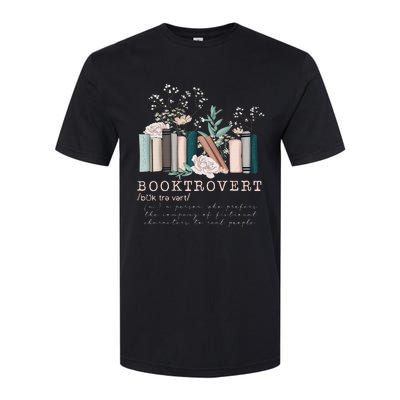 Vintage Retro Floral Booktrovert Book Reader Lover Softstyle CVC T-Shirt