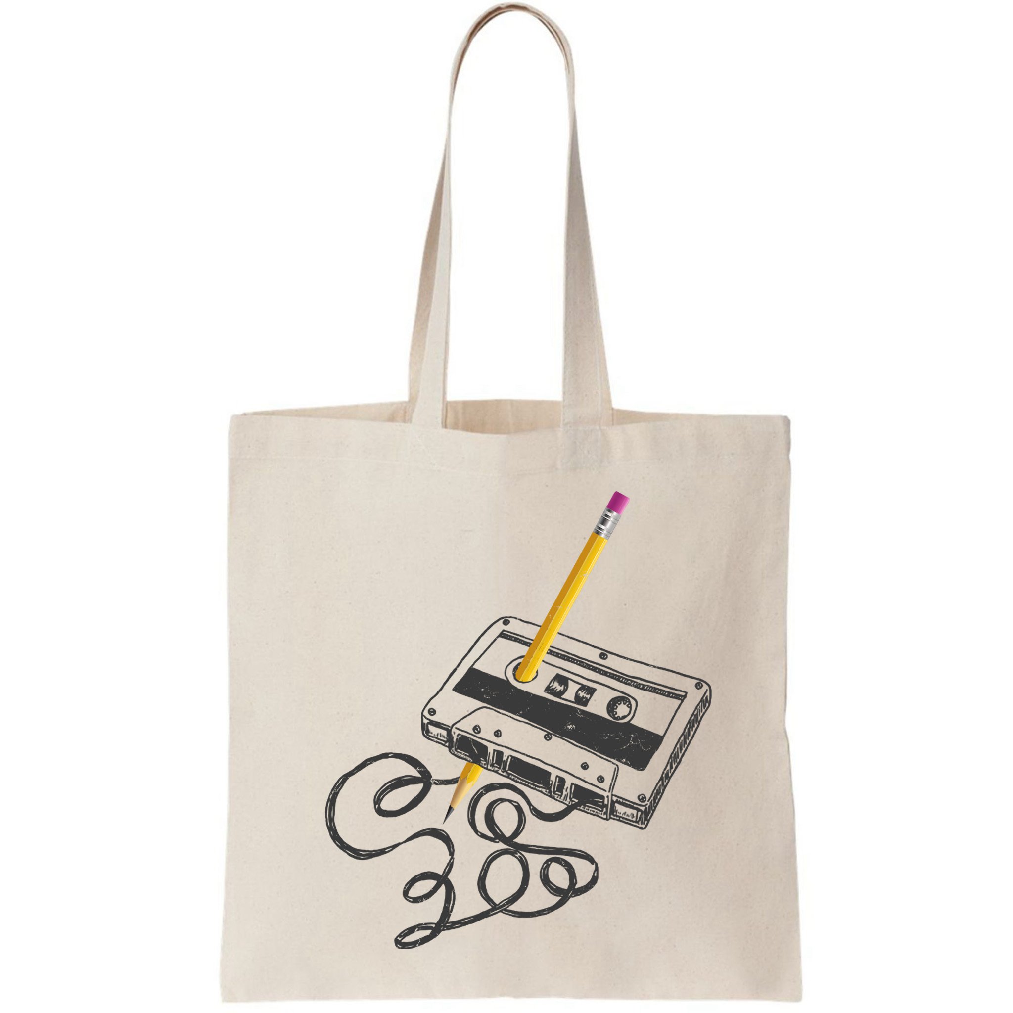 Vintage Rewind Funny Cassette Pencil Gift Bag