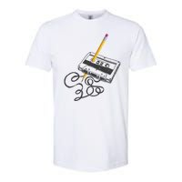 Vintage Rewind Funny Cassette Pencil Gift Softstyle CVC T-Shirt