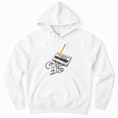 Vintage Rewind Funny Cassette Pencil Gift Hoodie