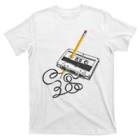 Vintage Rewind Funny Cassette Pencil Gift T-Shirt